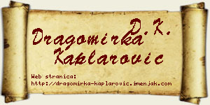 Dragomirka Kaplarović vizit kartica